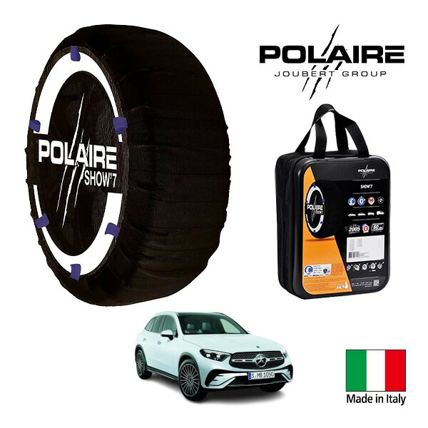 P10倍 エントリー 【POLAIRE正規品】ポレア ポレイル SNOW SOCKS Show7 メルセデス・ベンツ GLCクラス GLC220d 4マチック コア(ISG) 3CA-254605C 235/60R18 18インチ 4WD スノーソックス 布製 タイヤ チェーン 非金属 イタリア製