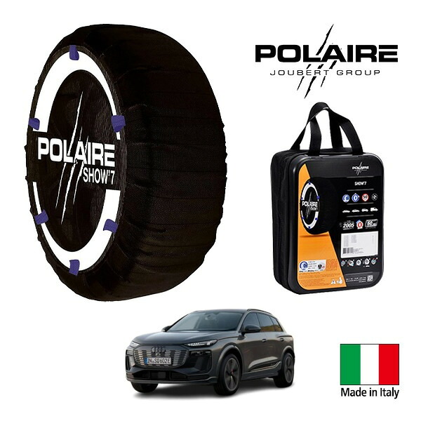 P10倍 エントリー 【POLAIRE正規品】ポレア ポレイル SNOW SOCKS Show7 アウディ SQ6 e-トロン ベースグレード ZAA-GFSS 285/45R20 20インチ 4WD スノーソックス 布製 タイヤ チェーン 非金属 イタリア製 7,800円