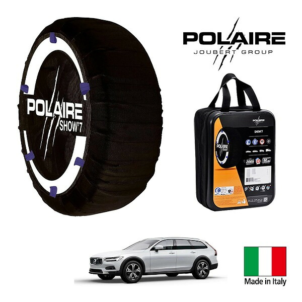 P10倍 エントリー 【POLAIRE正規品】ポレア ポレイル SNOW SOCKS Show7 ボルボ V90 クロスカントリー アルティメット B5 AWD 5AA-PB420TM 235/50R19 19インチ フロント スノーソックス 布製 タイヤ チェーン 非金属 イタリア製