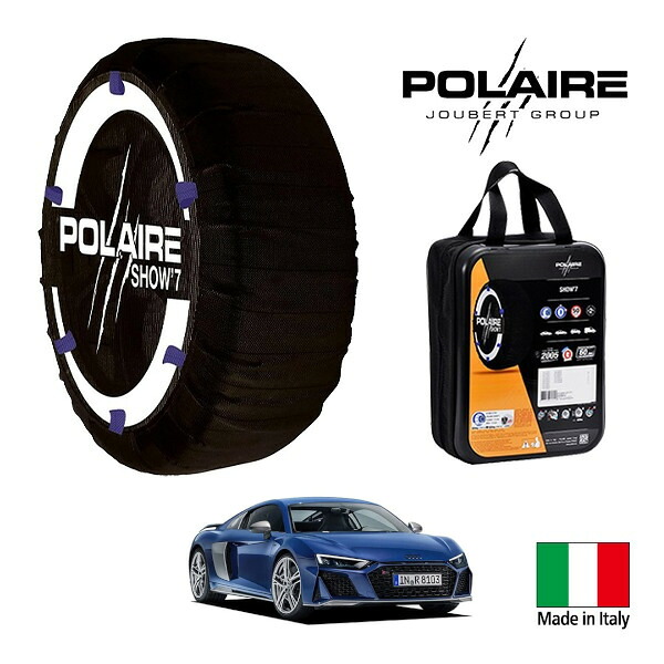P10倍 エントリー 【POLAIRE正規品】ポレア ポレイル SNOW SOCKS Show7 アウディ R8 V10クーペ パフォーマンス 5.2FSI クワトロ Sトロニック 7BA-4SDMWF 305/30R20 20インチ 4WD スノーソックス 布製 タイヤ チェーン 非金属 イタリア製