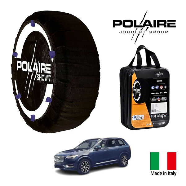 P10倍 エントリー 【POLAIRE正規品】ポレア ポレイル SNOW SOCKS Show7 ボルボ XC90 ウルトラ B5 AWD エアサスペンション装着車 5AA-LB420TXCM2A 275/45R20 20インチ 4WD スノーソックス 布製 タイヤ チェーン 非金属 イタリア製