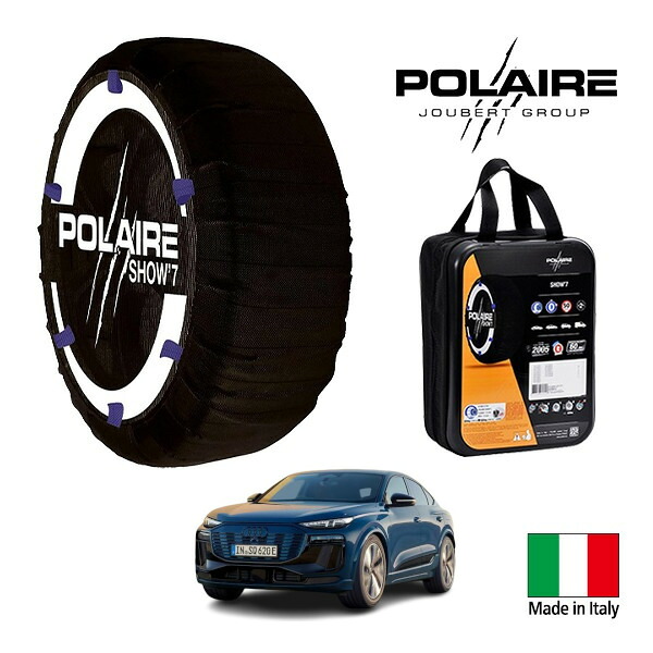 P10倍 エントリー 【POLAIRE正規品】ポレア ポレイル SNOW SOCKS Show7 アウディ SQ6 スポーツバック e-トロン エアサスペンション装着車 ZAA-GFSA 285/45R20 20インチ 4WD スノーソックス 布製 タイヤ チェーン 非金属 イタリア製