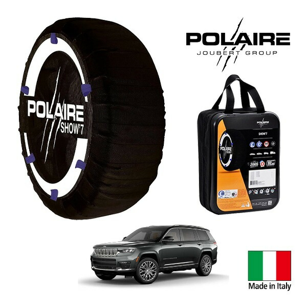 P10倍 エントリー 【POLAIRE正規品】ポレア ポレイル SNOW SOCKS Show7 クライスラー・ジープ グランドチェロキー L サミット リザーブ 7BA-WL36LA 275/45R21 21インチ 4WD スノーソックス 布製 タイヤ チェーン 非金属 イタリア製