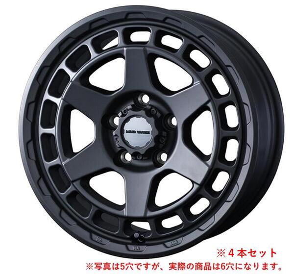【ハイエース用ホイール Weds MUD VANCE X Type S 16×6.5Jインセット38 6穴 PCD139.7 フルマットブラック４本セット】　新品　送料無料　単品　ワイルド　ドレスアップ　カスタム