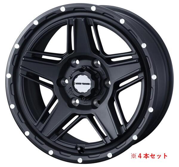 【ハイエース用ホイール Weds MUD VANCE 07 16×6.5Jインセット38 6穴 PCD139.7 フルマットブラック ４本セット】　新品　送料無料　単品　ワイルド　ドレスアップ　カスタム