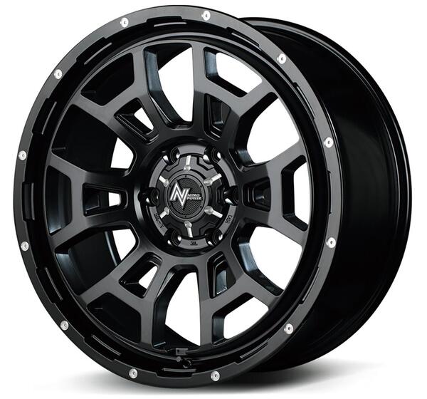 【ハイエース用ホイール MID NITRO POWER H6 SLUG 16×6.5Jインセット38 6穴 PCD139.7 セミグロスブラック/マシニング】　新品　送料無料　単品　ワイルド　ドレスアップ　カスタム