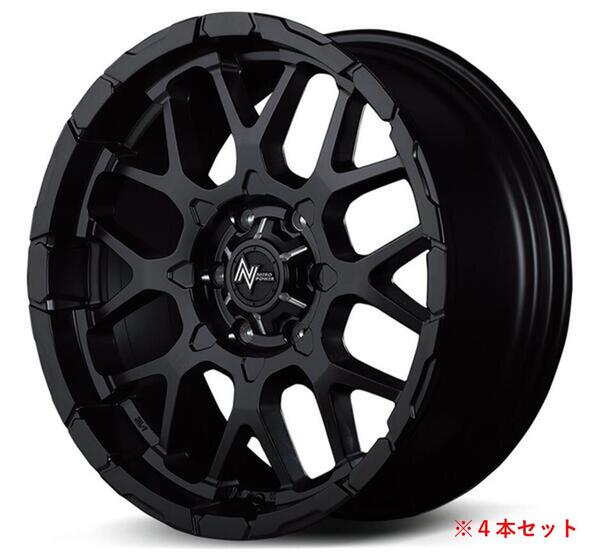 【ハイエース用ホイール MID NITRO POWER M28 BULLET 17×6.5Jインセット38 6穴 PCD139.7セミグロスブラック/マシニング ４本セット】　新品　送料無料　単品　ワイルド　ドレスアップ　カスタム