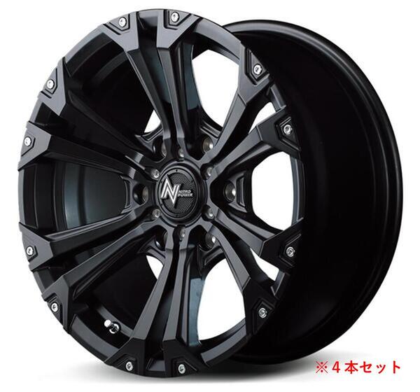 【ハイエース用ホイール MID NITRO POWER JAVELIN 17×6.5Jインセット38 6穴 PCD139.7 セミグロスブラック＋ピアス&ミルド ４本セット】　新品　送料無料　単品　ワイルド　ドレスアップ　カスタム