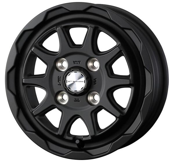【軽トラック・バン用ホイール Weds MUD VANCE 06 12×4.00B インセット40 4穴 PCD100 ブラックポリッシュブロンズクリアー】　新品　送料無料　単品　ワイルド　ドレスアップ　カスタム