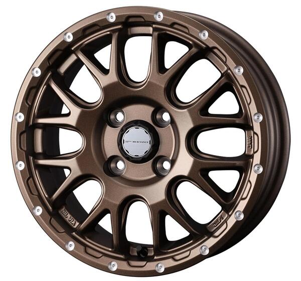 【軽自動車用ホイール Weds MUD VANCE 08 14&times;4.5J インセット45 4穴 PCD100 マットブロンズ】　新品　送料無料　単品　ワイルド　ドレスアップ　カスタム｜カネタグループ　トラックショップ