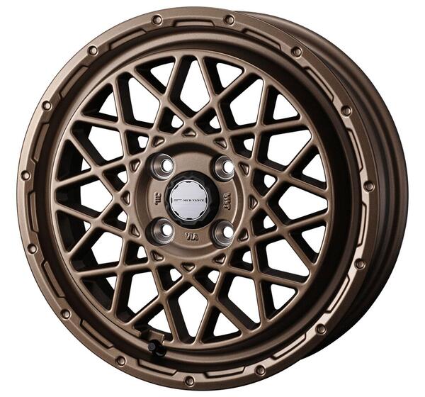 【軽自動車用ホイール Weds MUD VANCE 09 14&times;4.5J インセット45 4穴 PCD100 マットブロンズ】　新品　送料無料　単品　ワイルド　ドレスアップ　カスタム｜カネタグループ　トラックショップ 17,843円