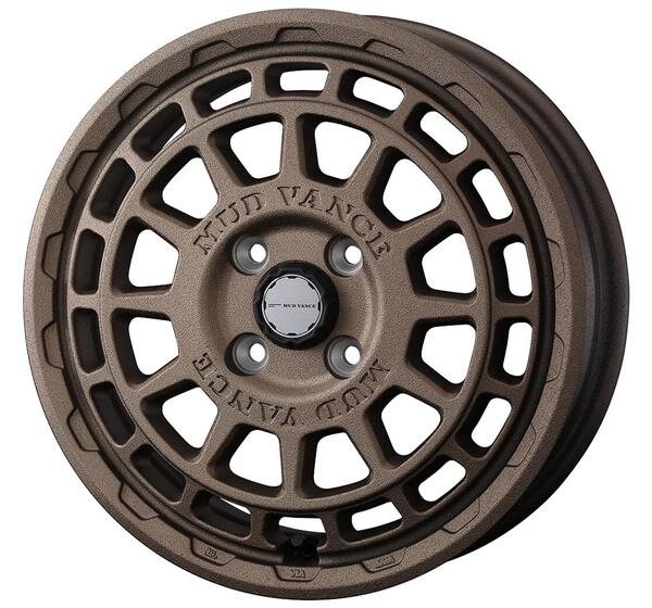 【軽自動車用ホイール Weds MUD VANCE X Type F 14×4.5Jインセット45 4穴 PCD100 フリントブロンズ 】　新品　送料無料　単品　ワイルド　ドレスアップ　カスタム