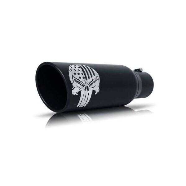 マフラーチップ ブラックセラミック 長さ12インチ イン2.5-2.75 アウト5インチ パトリオットスカル ギブソン ギブソン|カネタグループ トラックショップ