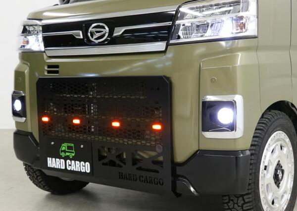【アトレー、ハイゼットカーゴ、デッキバン専用 FMC後　LEDスキッドグリル　スモークアンバー】軽バン　ハードカーゴ　カスタマイズ 40,469円