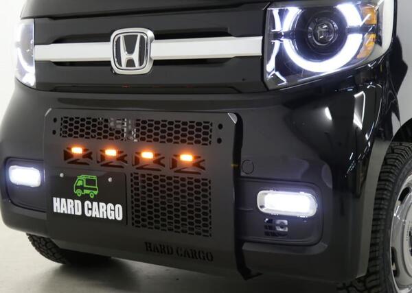 【N-VAN専用 LEDスキッドグリル アンバー】軽バン ハードカーゴ カスタマイズ|カネタグループ トラックショップ