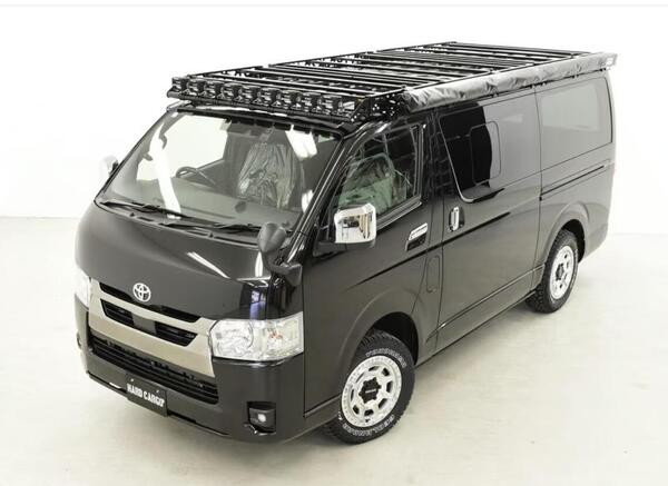 【ハイエース標準ルーフ用キャリアフルセット（フロント、センター、リヤ３点）】ハードカーゴ　カスタマイズ｜カネタグループ　トラックショップ