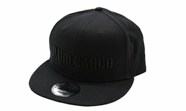 【HARDCARGO3D刺繍キャップ　NEWERA（NE400）スナップバック　HARD CARGOロゴシリーズ　ブラック×ブラック刺繍】ハードカーゴ　ニューエラキャップ