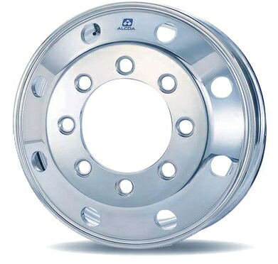 【22.5×8.25 8穴 飾り穴8穴 オフセット165mm PCD285mm 10本セット アルコア 中型・大型トラック・バス用JIS球面座アルミホイール いすゞ/ふそう】ALCOA 4t 10t 中型 大型 新品 送料無料|カネタグループ トラックショップ