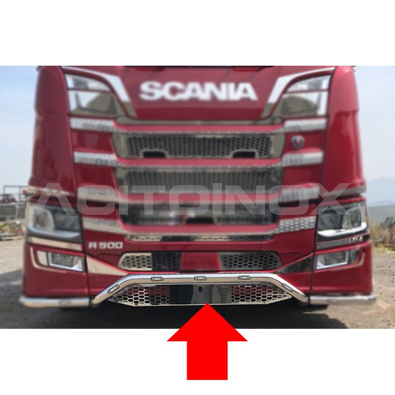 【ACITOINOX ローバー(センター) SCANIA Next-Gen】　ライセンスプレートホルダー60　バー埋込LEDライト用 穴開け加工：無し｜カネタグループ　トラックショップ 83,386円