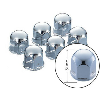 楽天市場 秀逸なデザインで足元の輝きバッチリ Jet丸型フロント リア共通ナットカバー41mm 6個入り トラック用品百貨ターン