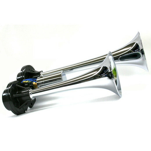 【P10倍★7/19 20:00~7/26 1:59限定】Made in JAPAN…信頼と実績の日建製☆【NIKKEN AIRHORN D型ヤンキーDC12V(クローム)】|トラック用品百貨ターン