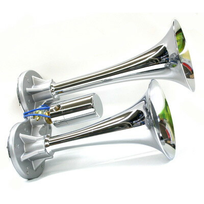 【P10倍★7/19 20:00~7/26 1:59限定】Made in JAPAN…信頼と実績の日建製☆【NIKKEN AIRHORN ハイパワーヤンキーDC12V(クローム)】|トラック用品百貨ターン