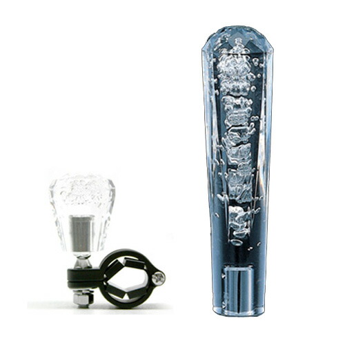 【ポイント10倍 ★4/4 20:00～4/10 1:59限定】ダイヤモンドカット泡シフトノブ+スピンナーセット クリア トラック シフトノブ 200 ノブ 人気 おすすめ 売れ筋　泡ノブ　スピンナー