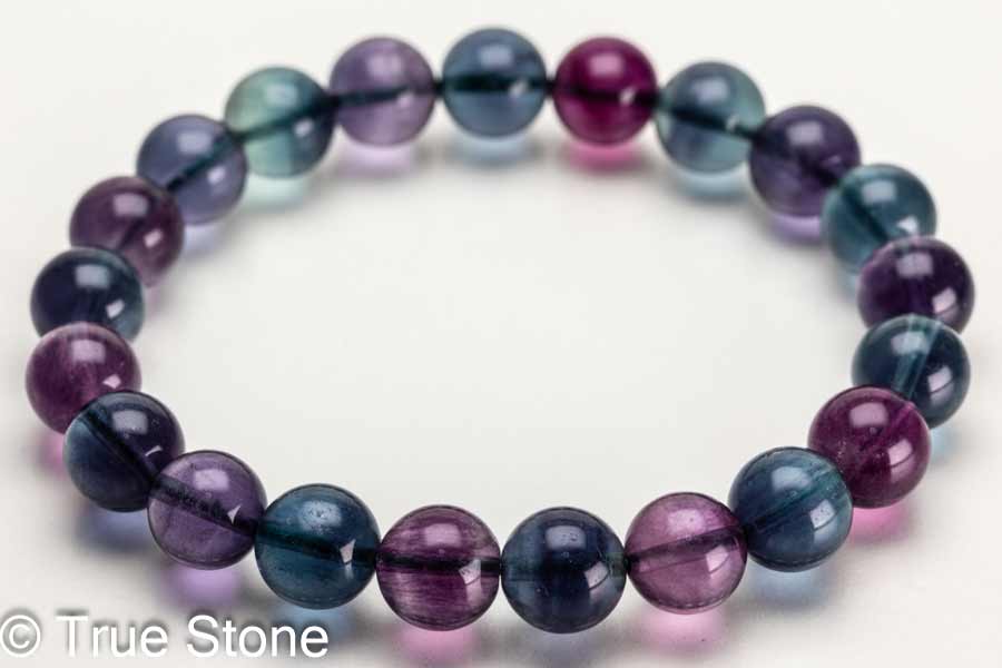 楽天市場】マルチカラー フローライト ブレスレット バイカラー 蛍石