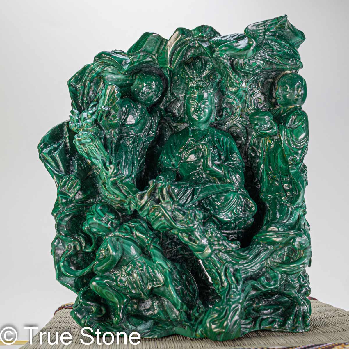 孔雀石（マラカイト）吉祥霊獣三対獅子置物 台座 極細工逸品置物 孔雀石（マラカイト）吉祥霊獣三対獅子置物 台座 極細工逸品置物