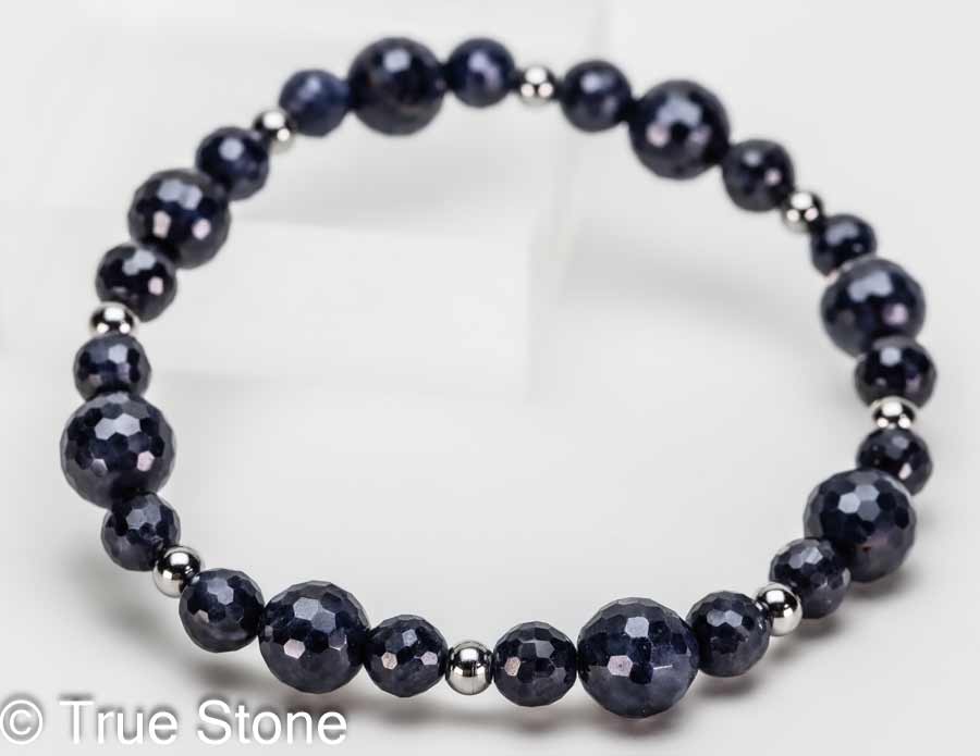 楽天市場】サファイア AAA 128面カット 10mm ブレスレット 天然石