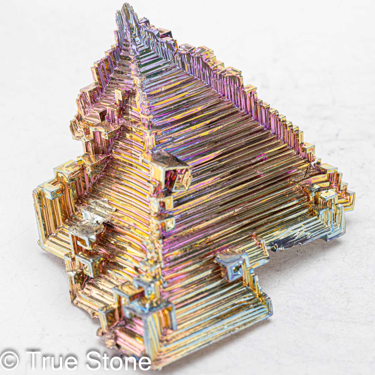 ビスマス 結晶 重量 165g 元素記号 Bi 原子番号 83 天国への階段 虹色の階段 宇宙要塞 金属結晶