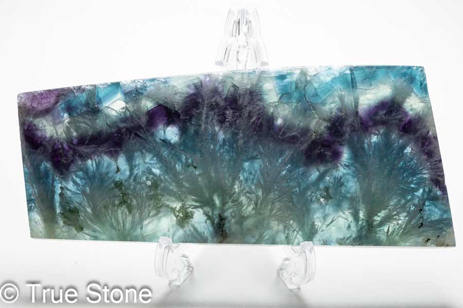エンジェルフェザーフローライト スライス 天使の羽根 フェザーインフローライト フローライト バイカラーフローライト 天然石 原石