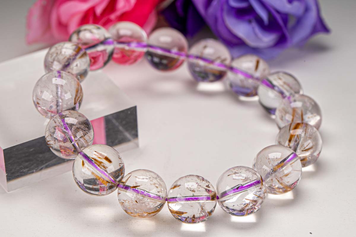 楽天市場】カコクセナイトインクォーツ 10mm-10.5mm カコクセナイト