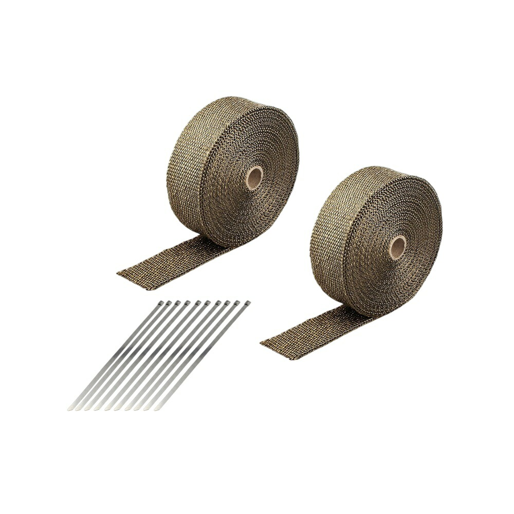 人気!!★チタニウム耐熱バンテージ長20m分×幅5cm★バンド10本付