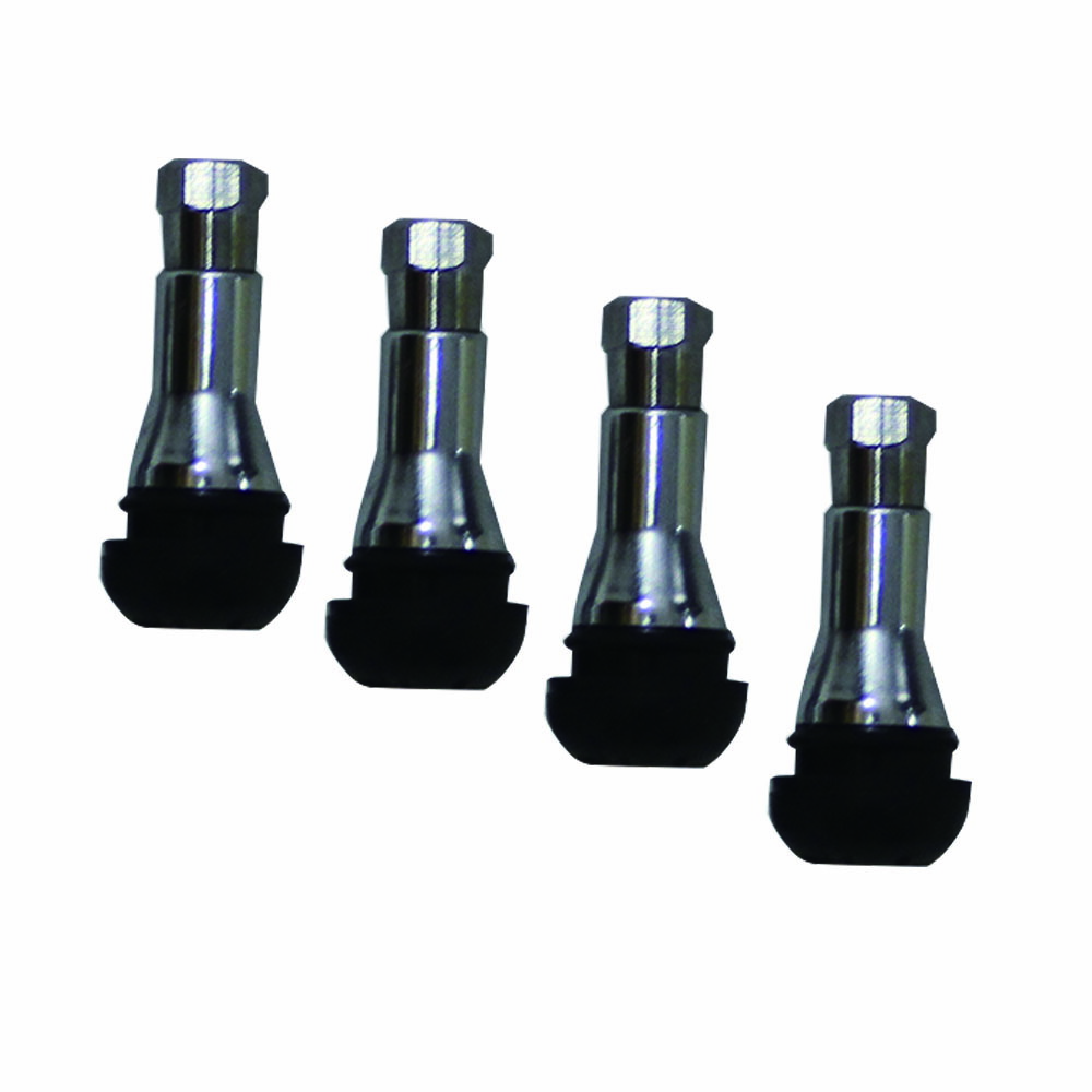 エアーバルブ スリーブ付 4個 セット キャップ ゴムバルブ フルカバー アルミシルバー 銀 タイヤ 交換 パーツ ナット エアー バルブ エアバルブ ゴム 空気 整備 車 カスタム画像