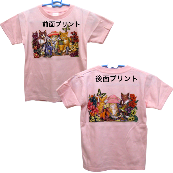 市場 猫 キトン Kitten 服 キャット コットン ネコ トップス カットソー 半袖 cat クルーネック 前後プリント tシャツ 猫グッズ 綿 100% 丸首型