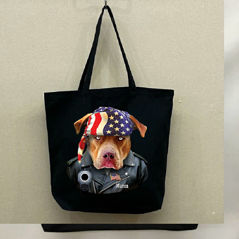 Sale 74 Off アメリカンピットブルテリア トートバッグ エコバッグ マイバッグ レッスンバッグかわいい おしゃれ レディース メンズ 男女兼用 大きめ キャンバス ドッグ Dog 犬 犬柄 いぬ 犬プリント 犬グッズ オーナーグッズ 敬老の日 Qdtek Vn