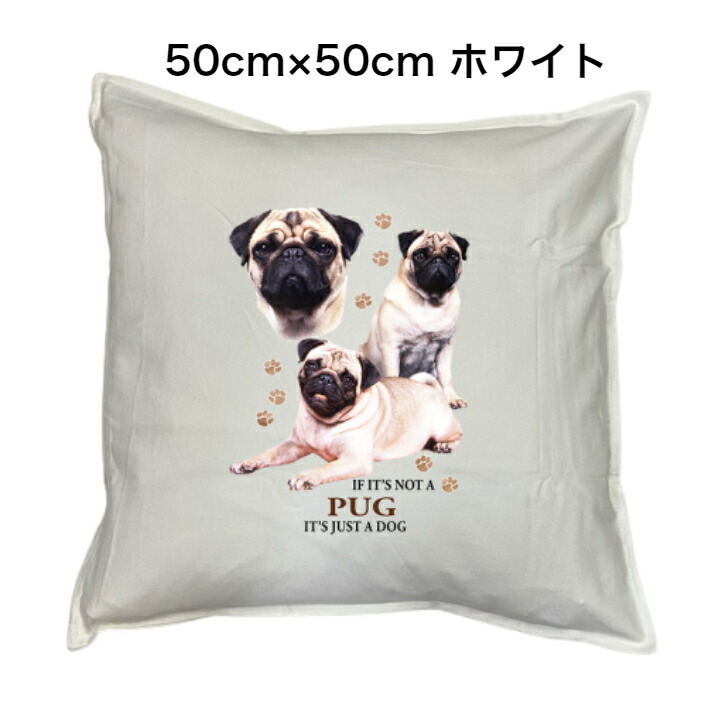 パグ　ミニクッション 楽天市場】かわいい パグ グッズ ミニ クッション 角形 25×25cm