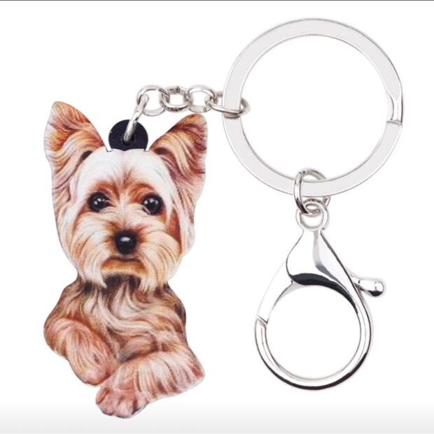 メール便送料無料 キーホルダー ヨークシャーテリア 犬 イヌ いぬ 犬種別 ヨーキーグッズ 犬雑貨 アクリル Dog