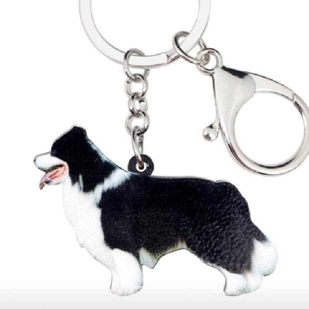 市場 メール便送料無料 イヌ ボーダーコリー キーホルダー いぬ 犬種別 アクリル 犬雑貨 犬 ボーダーグッズ Dog