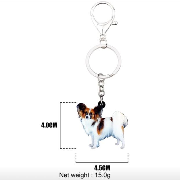 メール便送料無料 パピヨン Dog キーホルダー 犬 パピヨングッズ イヌ 犬雑貨 犬種別 アクリル いぬ