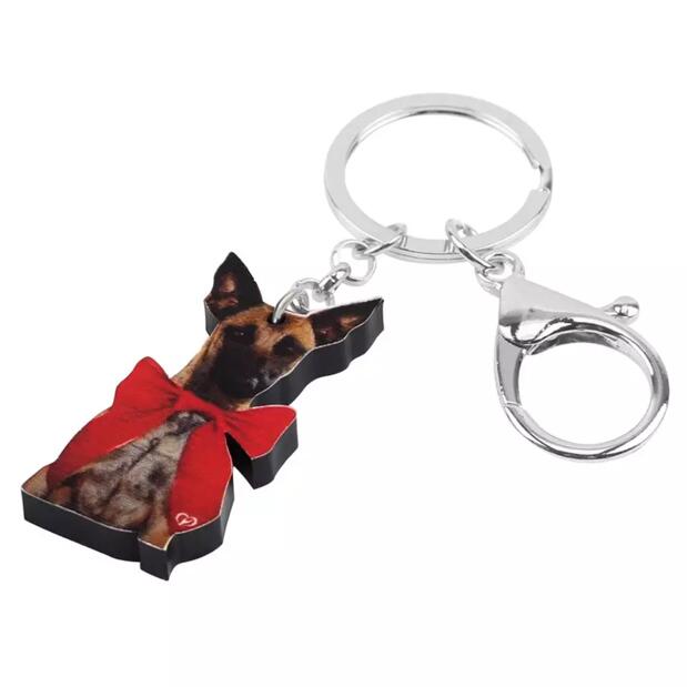 市場 メール便送料無料 ベルジアンシェパード いぬ キーホルダー アクリル マリノアグッズ Dog 犬 犬雑貨 イヌ 犬種別