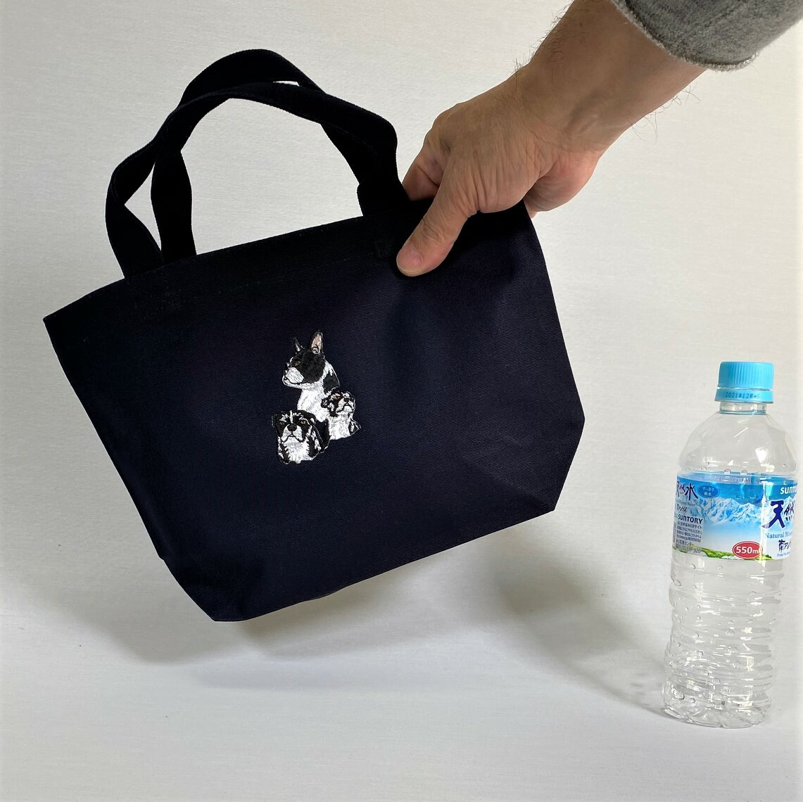 メール便 ボストンテリア ｓサイズ 厚手 ドッグ Dog トートバッグ 犬 刺 プリント