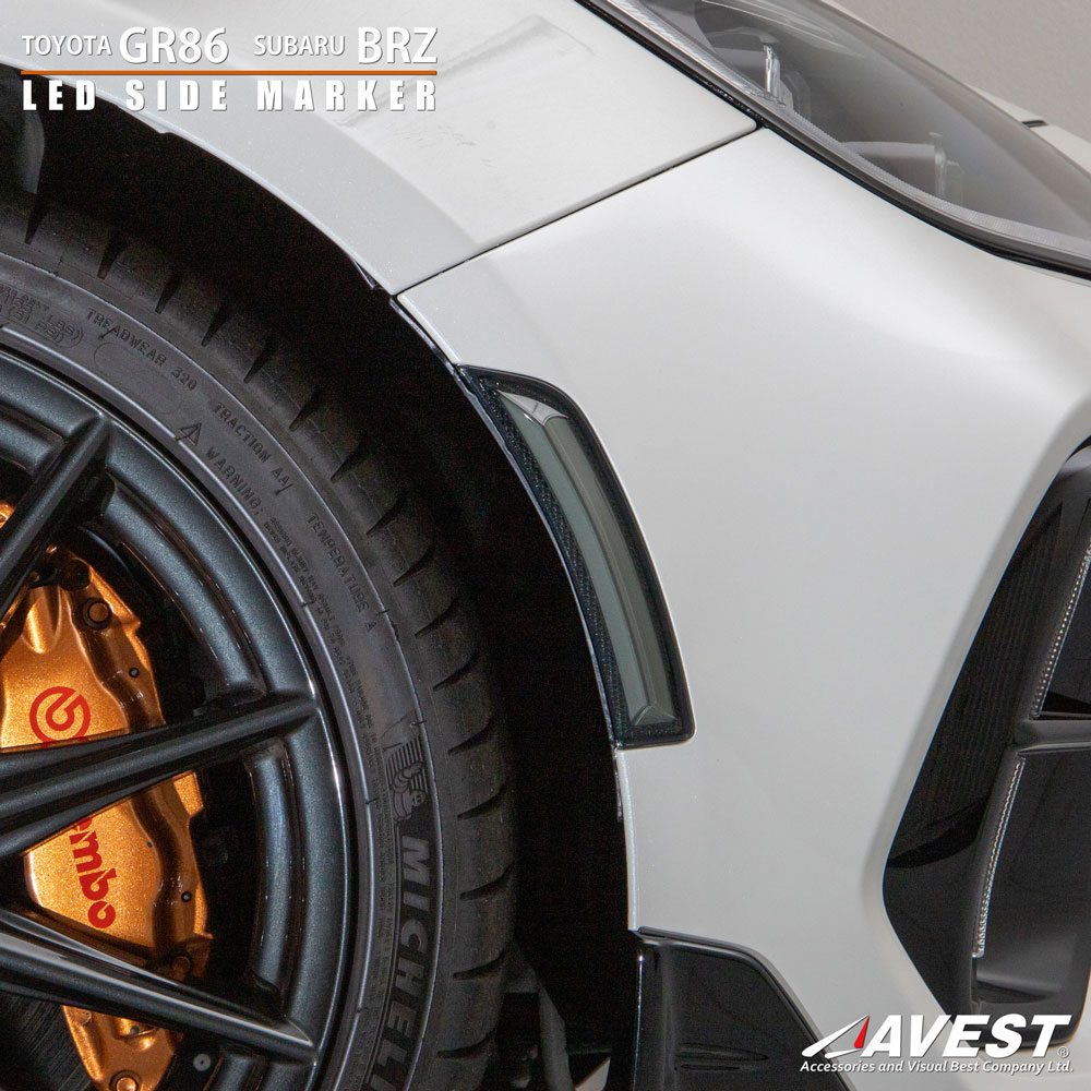 LEDサイドマーカー TOYOTA GR86 ハチロク ZN8 SUBARU BRZ ZD8 サイドウインカー クリア スモーク レンズ 1年保証 トヨタ スバル|AVEST店