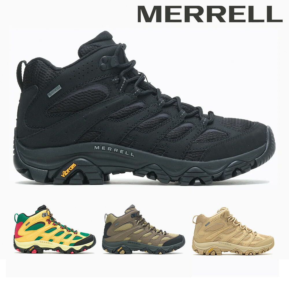 【全国貨物輸送無料】 MERRELL スニーカー メンズ モアブ 3 シンセティック ミッド ゴアテックス 500249 500251 500255 M500431 メレル トレッキングシューズ MOAB 3 SYNTHETIC MID GORE TEX ゴアテックス 山登り 雨合羽 アウトドア ご機嫌撥ねのける