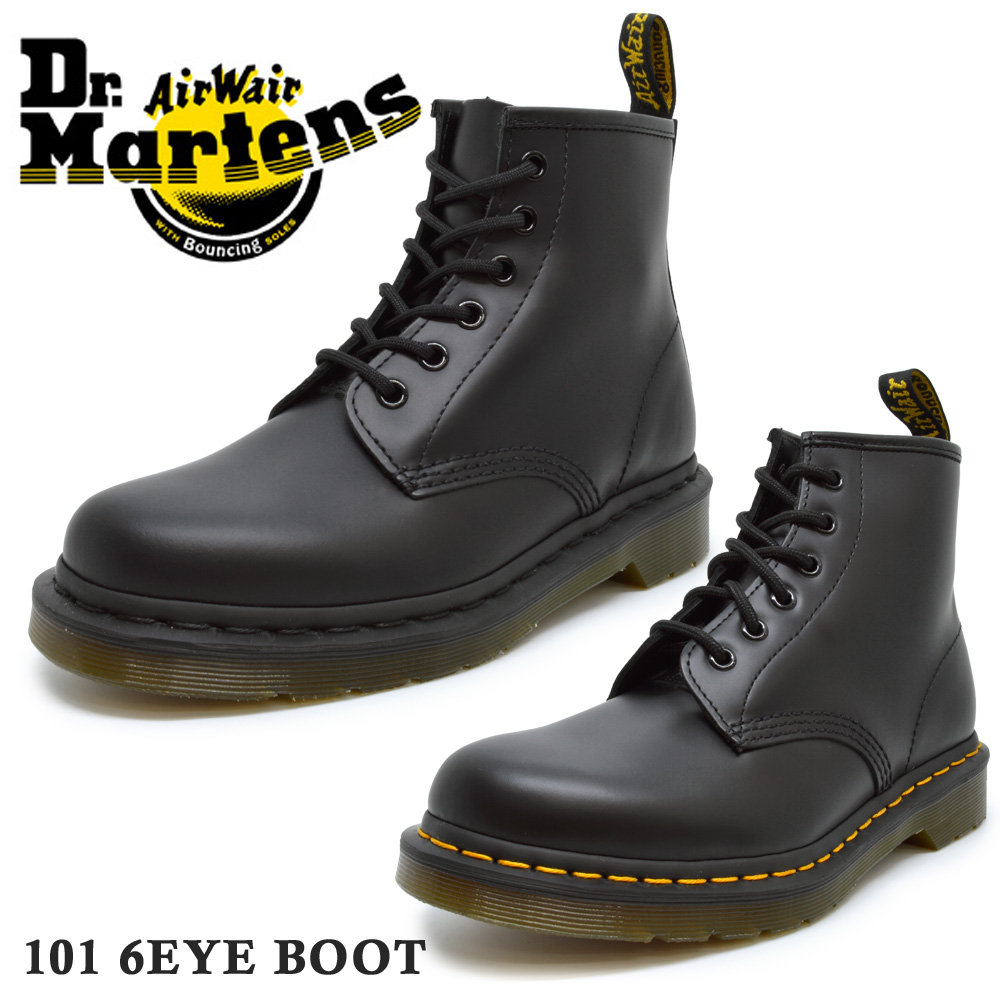 楽天市場 ポイント10倍 5 23 00 5 27 01 59まで ドクターマーチン 6ホール Archive 101 Arc 6 Eye Boot Black Vintage Smooth Dr Martens 101 6ホールブーツ メンズ レディース ドクターマーチンショップｄｍｓ