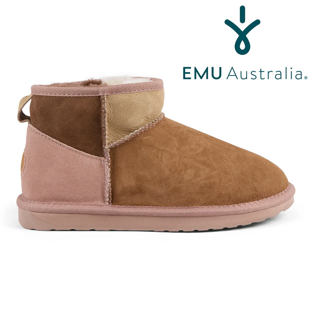 【百貨店大売り出し】 【全国貨物輸送無料】 EMU Australia ムートンブーツ レディース W13185 エミュ オーストラリア連邦 2025秋冬 STINGER MICRO PATCHWORK シープスキン