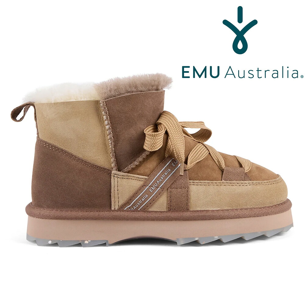 【百貨店大売り出し】 【全国貨物輸送無料】 EMU Australia ムートンブーツ レディース W13195 エミュ オーストラリア連邦 2025秋冬 BLURRED MICRO PATCHWORK シープスキン