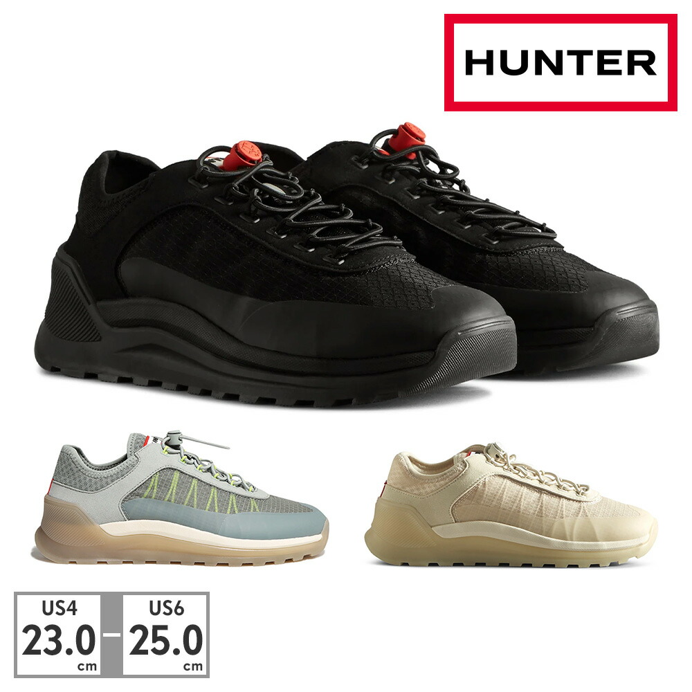 【お買い物マラソン】 【全国送料無料】 HUNTER スニーカー レディース トラベル WFF1100REN ハンター WOMENS TRAVEL TRAINER 防水