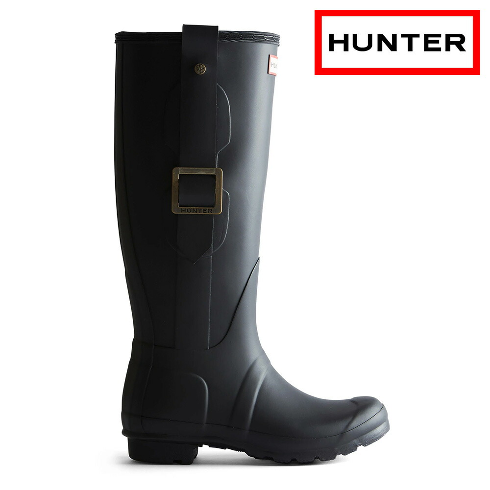 【百貨店大売り出し】 【全国貨物輸送無料】 HUNTER レインシューズ レディース WFT2290RMA 狩り人 W ORI TALL EXAGGERATED BUCKLE BOOT 雨合羽